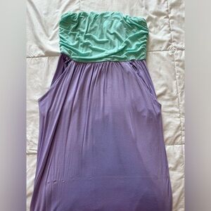 Strapless Flowy Maxi Dress